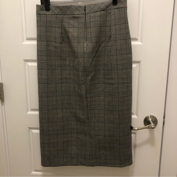 NWT ZARA Plaid Pencil Skirt with Buttons - Picture 2 of 7